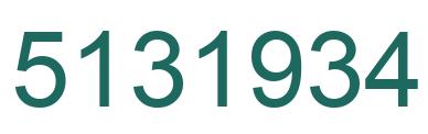Number 5131934 green image
