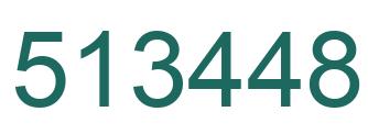 Number 513448 green image