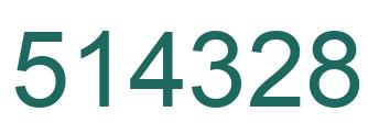 Number 514328 green image