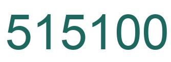 Number 515100 green image