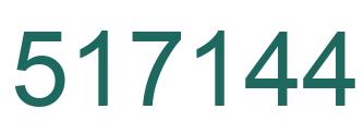 Number 517144 green image
