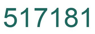 Number 517181 green image