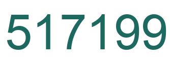 Number 517199 green image