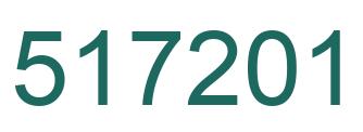 Number 517201 green image