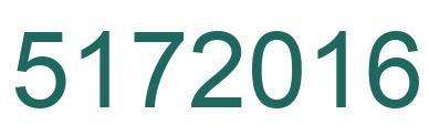 Number 5172016 green image