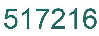 Number 517216 green image