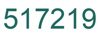 Number 517219 green image