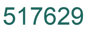 Number 517629 green image