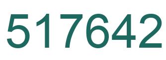 Number 517642 green image