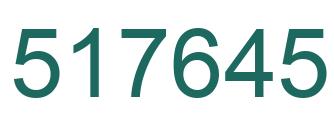 Number 517645 green image