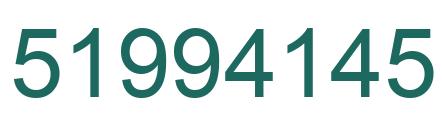 Number 51994145 green image