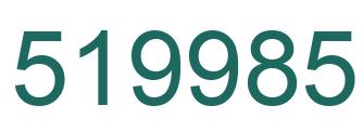 Number 519985 green image