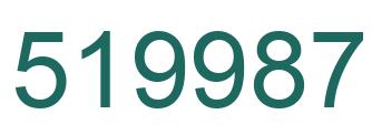 Number 519987 green image
