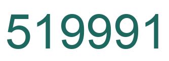 Number 519991 green image