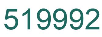 Number 519992 green image