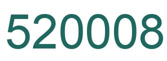 Number 520008 green image