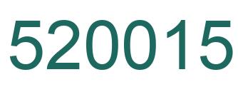 Number 520015 green image