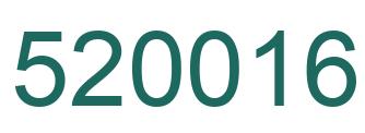 Number 520016 green image