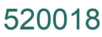 Number 520018 green image