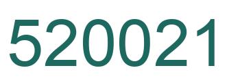 Number 520021 green image