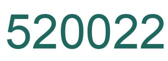 Number 520022 green image