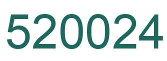 Number 520024 green image
