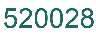 Number 520028 green image
