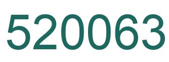 Number 520063 green image