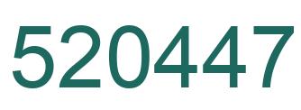 Number 520447 green image