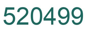 Number 520499 green image