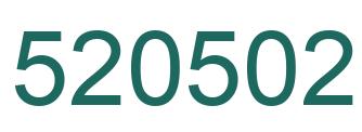 Number 520502 green image