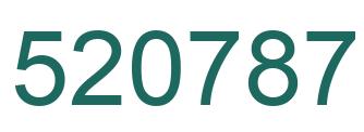 Number 520787 green image