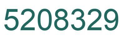 Number 5208329 green image