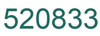 Number 520833 green image