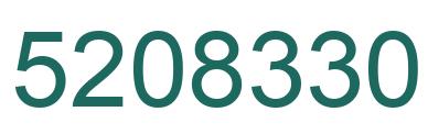 Number 5208330 green image