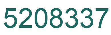 Number 5208337 green image