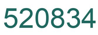 Number 520834 green image
