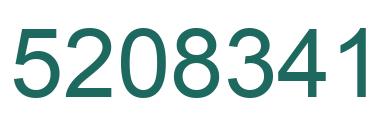 Number 5208341 green image
