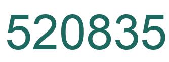 Number 520835 green image