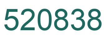 Number 520838 green image