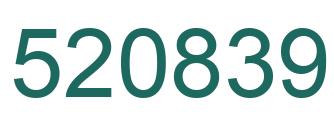 Number 520839 green image