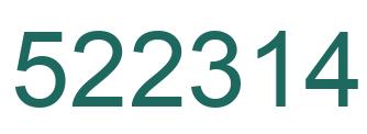 Número 522314 imagen verde