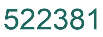 Number 522381 green image
