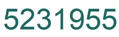 Number 5231955 green image