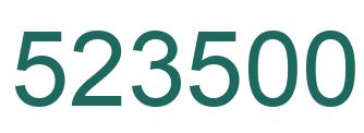 Número 523500 imagen verde