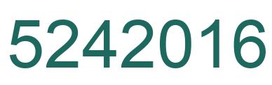 Number 5242016 green image