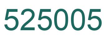 Number 525005 green image