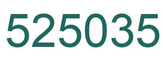 Number 525035 green image