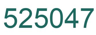 Number 525047 green image