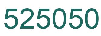 Number 525050 green image
